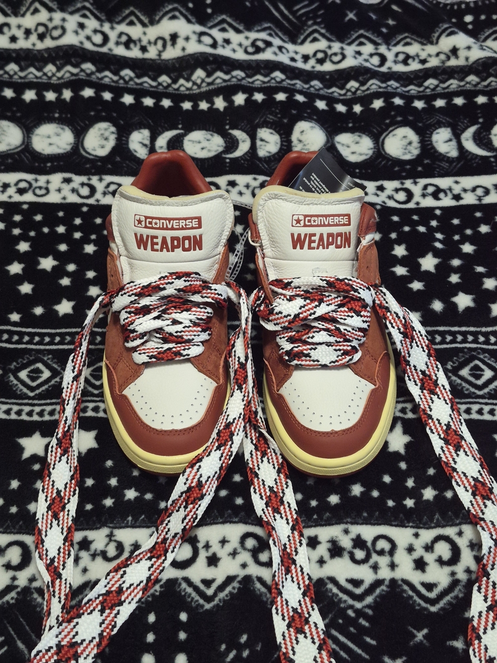 Converse Weapon Low Top Sneakers in Copper & Cream
